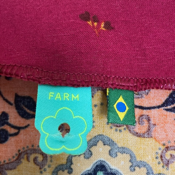 Farm Rio Backless Low Back Tie Paisley Floral Sheath Dress Long Sleeve Women’s M - Picture 13 of 15